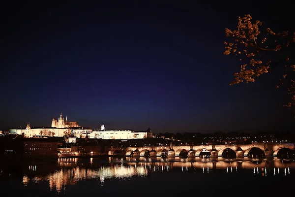Панорамний Вид Мосту Через Річку Влтаву Прага Чеська Республіка — стокове фото