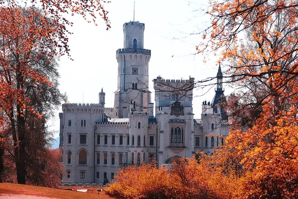 Herbstliches Stadtbild Von Prag Blick Auf Die Roten Dächer Und — Stockfoto