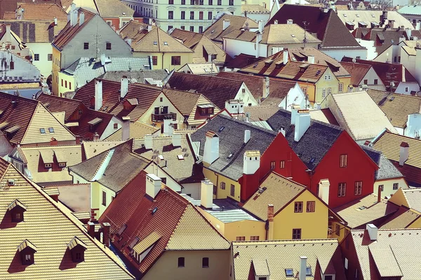 Vue Panoramique Sur Ville Tchèque Krumlov — Photo