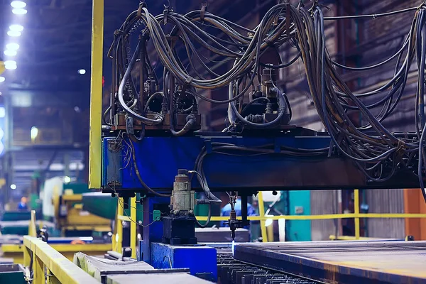 Producción Metalúrgica Instalaciones Fabricación Taller Planta Alto Horno Industria Pesada — Foto de Stock