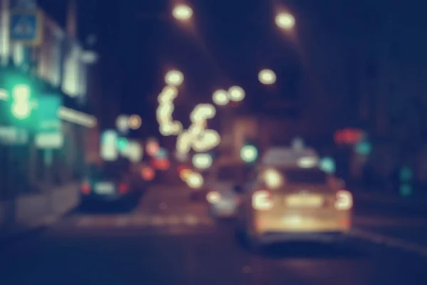 Blurred View Traffic Highway Night — Stock Photo, Image