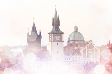 panoramik leyleklerin Prag, Çek Cumhuriyeti