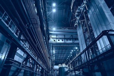 Metalurji üretim, atölye bitki, yüksek fırın, ağır sanayi, mühendislik, çelik üretim tesislerinde, üretim