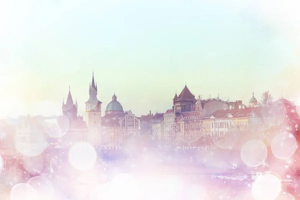 Vista Panorámica Los Tejados Rojos Praga República Checa — Foto de Stock