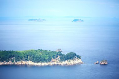 yüksek deniz kıyısı yeşil doğa şaşırtıcı uçurumdan, 