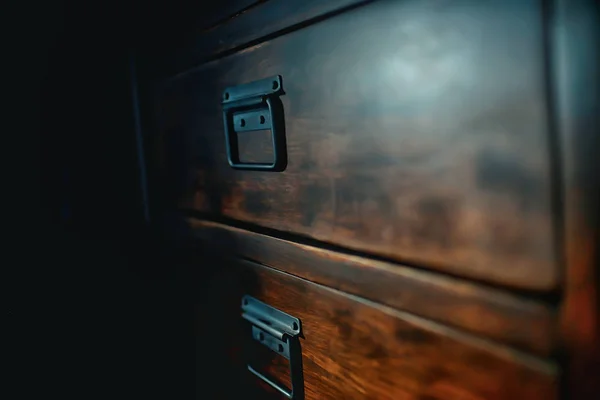 Antique Oak Chest Drawers Vintage Furniture — Stock Photo, Image