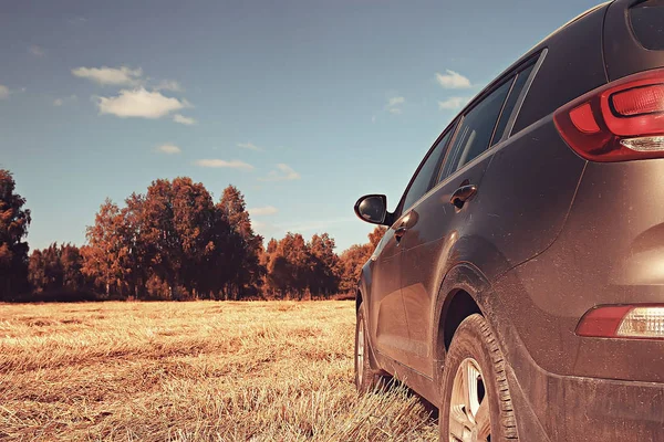 Car Autumn Auto Autumn Landscape Car Trip Autumn — Stock Photo, Image