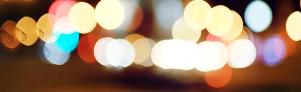 Borrosa Bokeh Fondo Ciudad Deslumbramiento Luces Brillantes Ciudad Noche — Foto de Stock