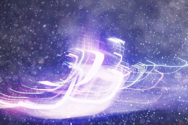 farlar, bulanık gece şehir arka plan parlayan izleri 