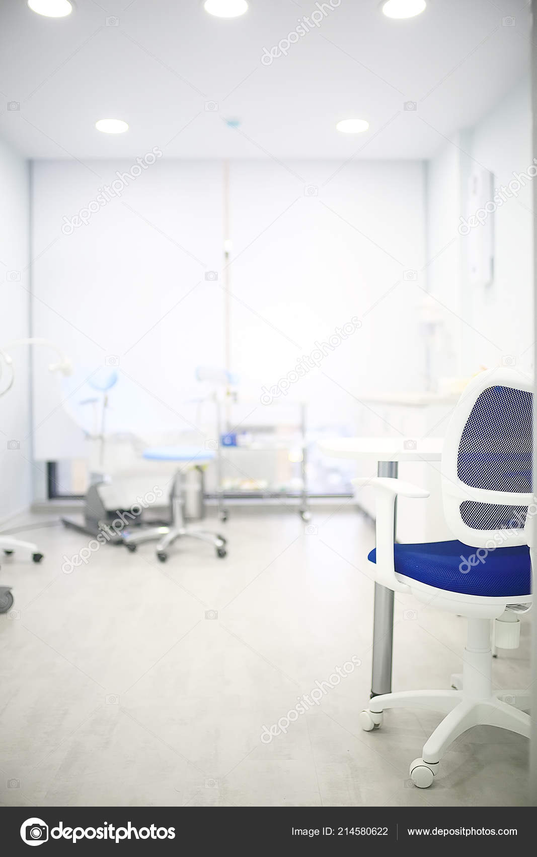 Modern Medical Clinic Bright Blurred Background Corridor