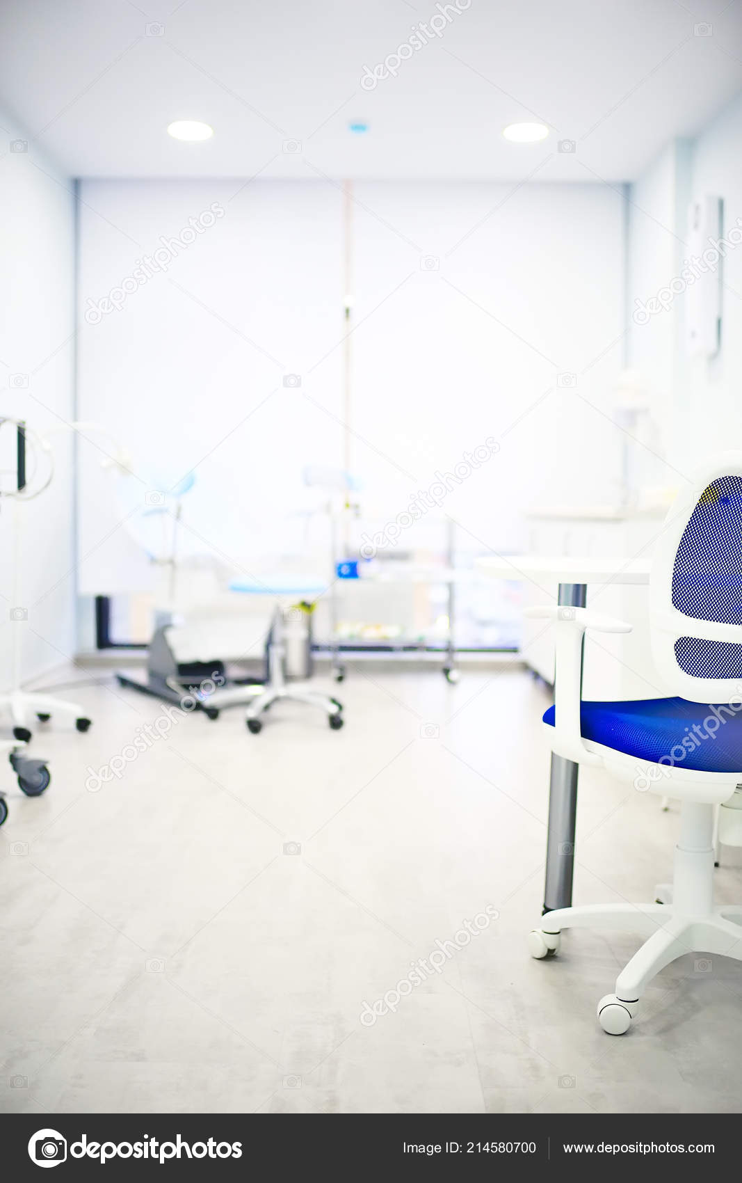 Modern Medical Clinic Bright Blurred Background Corridor