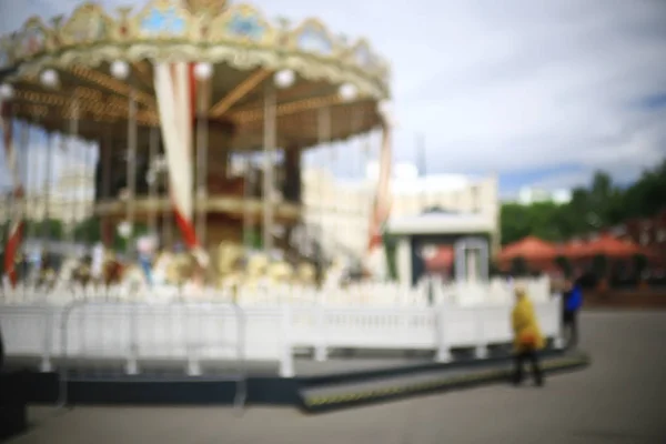 Carrossel Girando Praça Vermelha Moscou — Fotografia de Stock