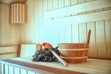  Sauna aksesuarları, sauna, Rus saunası geleneksel süpürge