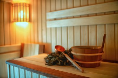  Sauna aksesuarları, sauna, Rus saunası geleneksel süpürge