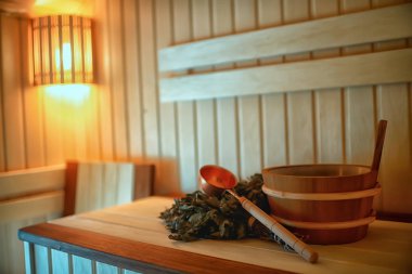  Sauna aksesuarları, sauna, Rus saunası geleneksel süpürge