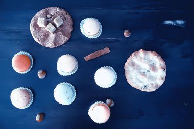 lezzetli acıbadem kurabiyesi pasta, tatlı tatlı 