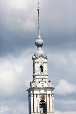 Kalyazin kilise / panoramik görüntülemek Ortodoks Kilisesi adada, Rus manzara