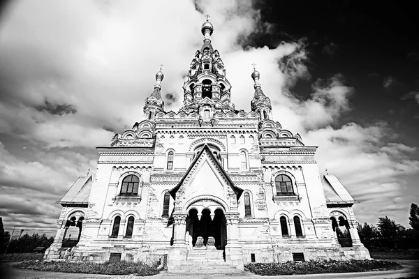 Kaljazin Kerk Panoramische Bekijken Orthodoxe Kerk Het Eiland Russische Landschap — Stockfoto