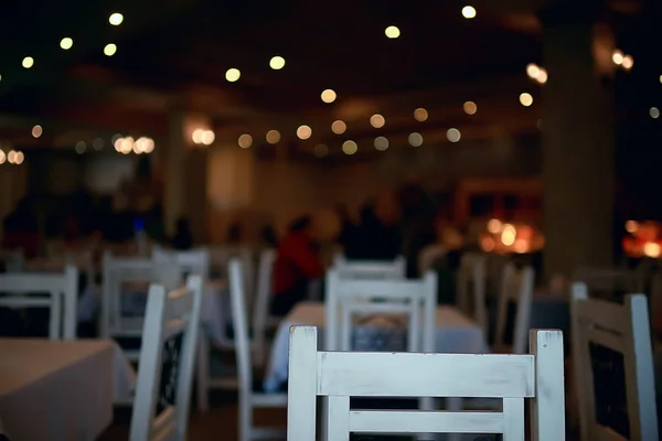 Hintergrund Restaurant Restaurant Objekte Auf Verschwommenem Hintergrund Schöne Bokeh Vintage — Stockfoto