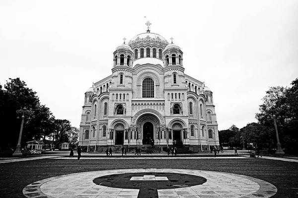 Catedrala Navală Sfântul Nicolae Din Kronstadt Sankt Petersburg Rusia — Fotografie, imagine de stoc