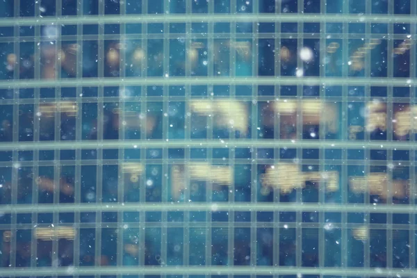 Blurred City Architecture Winter Snow — Stock Photo, Image