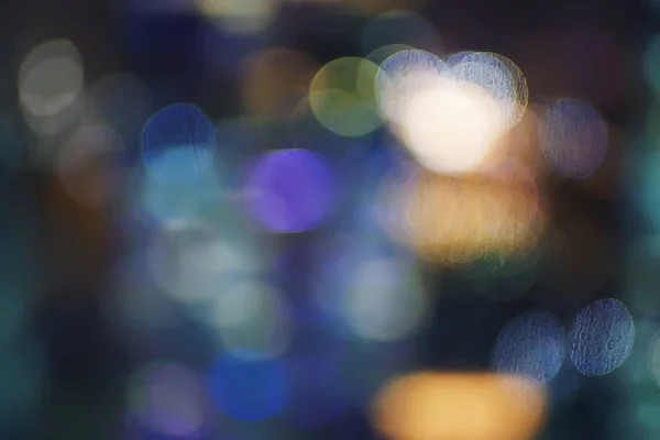 Blurred Bokeh City Background Glare Glowing Lights Night City — Stock Photo, Image