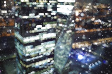 bulanık şehir Mimarlık ve kış kar