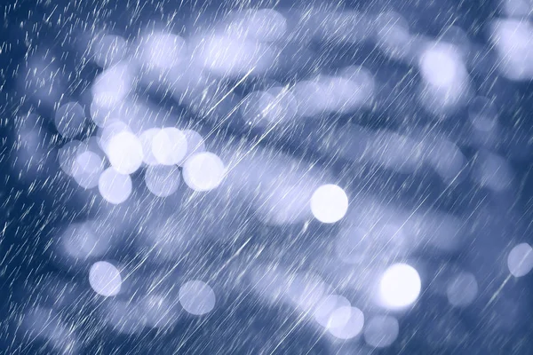 Outono Chuva Luzes Turvas Cidade Fundo Outubro Com Gotas Chuva — Fotografia de Stock