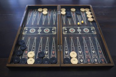 Tavla geleneksel oryantal oyun, makro arka plan kumar