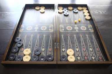 Tavla geleneksel oryantal oyun, makro arka plan kumar