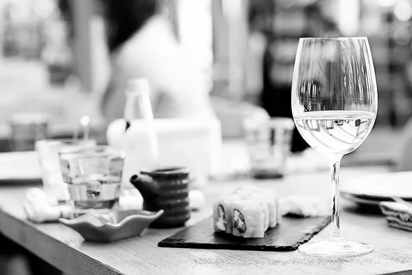 black and white wine glass / concept alcohol, glass glasses with wine, poster beautiful for interior