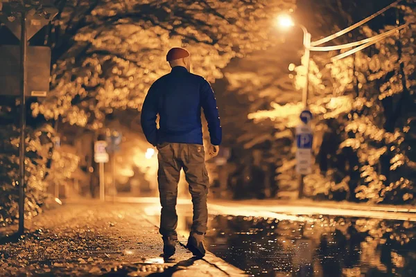 Nacht Herbst Park Landschaft Schöne Nacht Einem Stadtpark Mit Gelben — Stockfoto