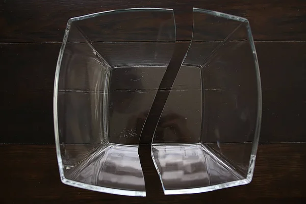 Placa Vidrio Roto Vidrio Picado Transparente —  Fotos de Stock