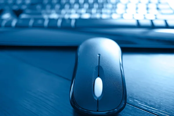 コンピューターのマウスとキーボード ビジネスおよび仕事のためのコンセプト — ストック写真