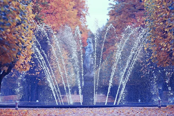 Outono Paisagem Parque Peterhof Outono Petersburg Outono Temporada Parque Amarelo — Fotografia de Stock