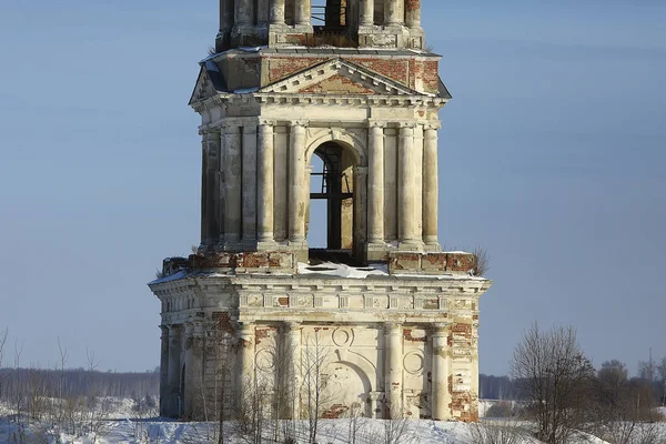 Igreja Kalyazin Vista Panorâmica Igreja Ortodoxa Ilha Paisagem Russa — Fotografia de Stock