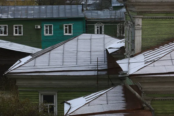 Деревянный Дом Рыбинске Российская Губерния — стоковое фото