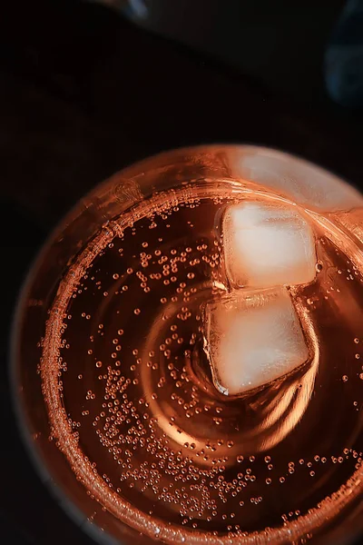 Алкогольный Апельсиновый Коктейль Льдом Стекле — стоковое фото