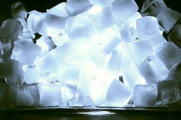 明るく点灯するいると氷のクローズ アップ — ストック写真