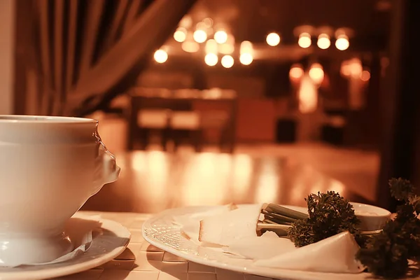 Borsch Restoran Borsch Bir Restoranda Rus Yemekleri Rus Milli Yemekleri — Stok fotoğraf