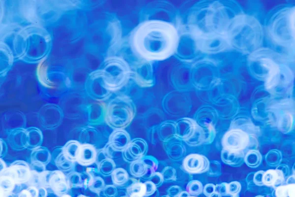 Blue Bokeh Rings Abstract Background — Stock Photo, Image