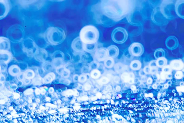 Синие Кольца Боке Абстрактный Фон — стоковое фото