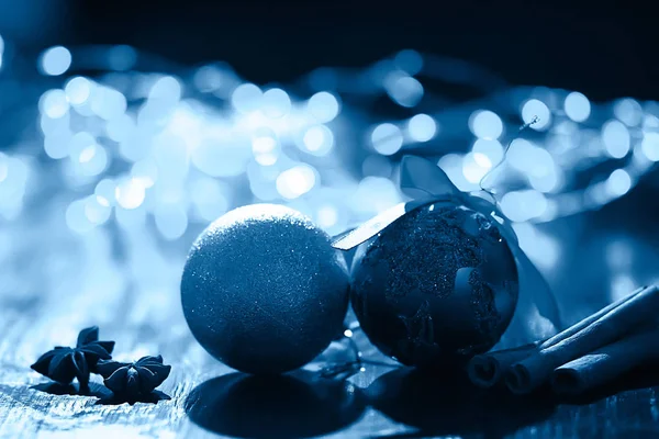 Kerst Bal Achtergrond Mooie Feestelijke Decoratie Kerst Nieuwjaar — Stockfoto