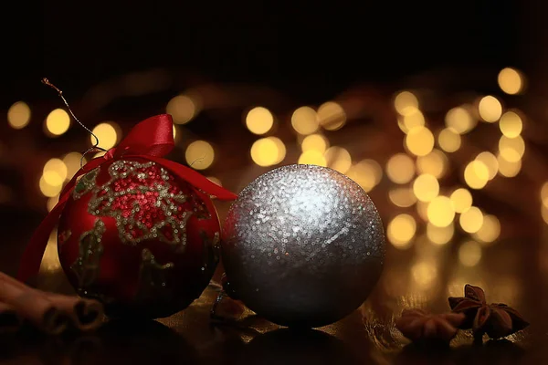 Boże Narodzenie Ball Tła Piękna Ozdoba Świąteczna Boże Narodzenie Nowy — Zdjęcie stockowe