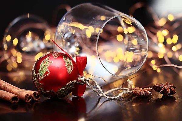 Fondo Bola Navidad Hermosa Decoración Festiva Navidad Año Nuevo — Foto de Stock