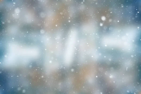 雪がぼやけ 冬の抽象的な背景 ぼやけ光る葉の抽象的な背景の雪 — ストック写真