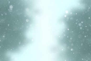 bulanık kar / soyut kış arka plan, arka bulanık parlayan yaprak plan üzerinde kar taneleri