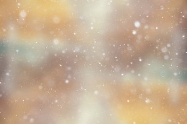 bulanık kar / soyut kış arka plan, arka bulanık parlayan yaprak plan üzerinde kar taneleri