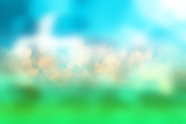 Трава Небо Хмари Розмитий Фон Красивий Дизайн Весняного Фону — стокове фото