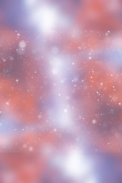 Suddig Snö Vinter Abstrakt Bakgrund Snöflingor Abstrakt Suddig Glödande Löv — Stockfoto